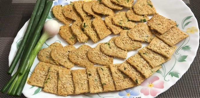 spring onion cream cheese cookies salty